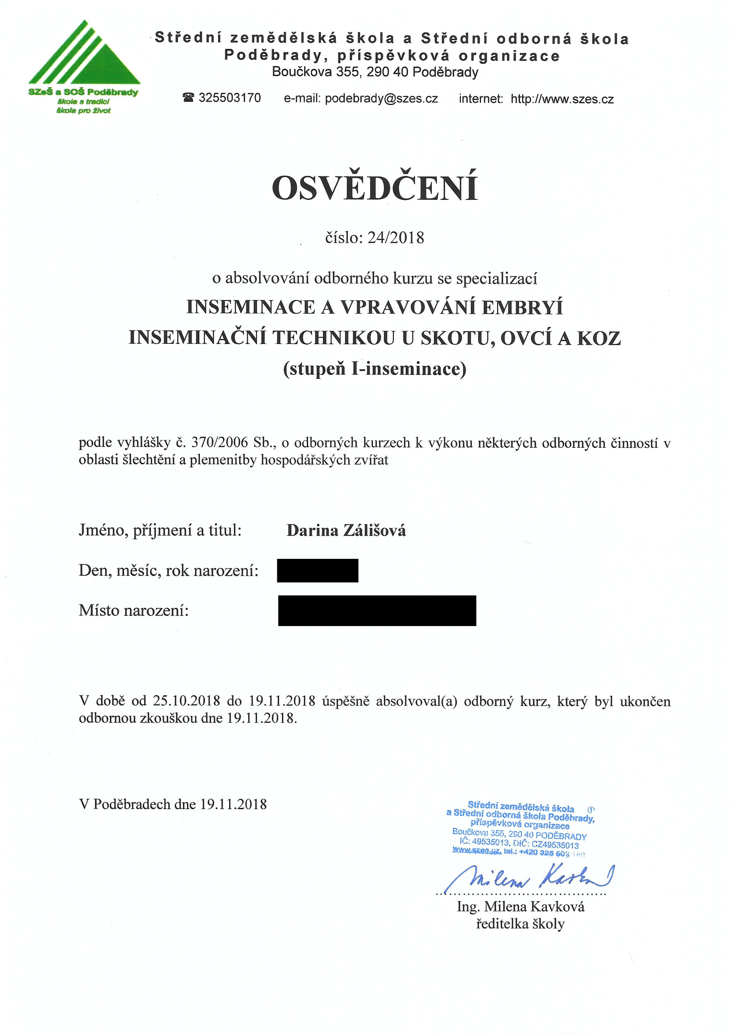 Certifikát