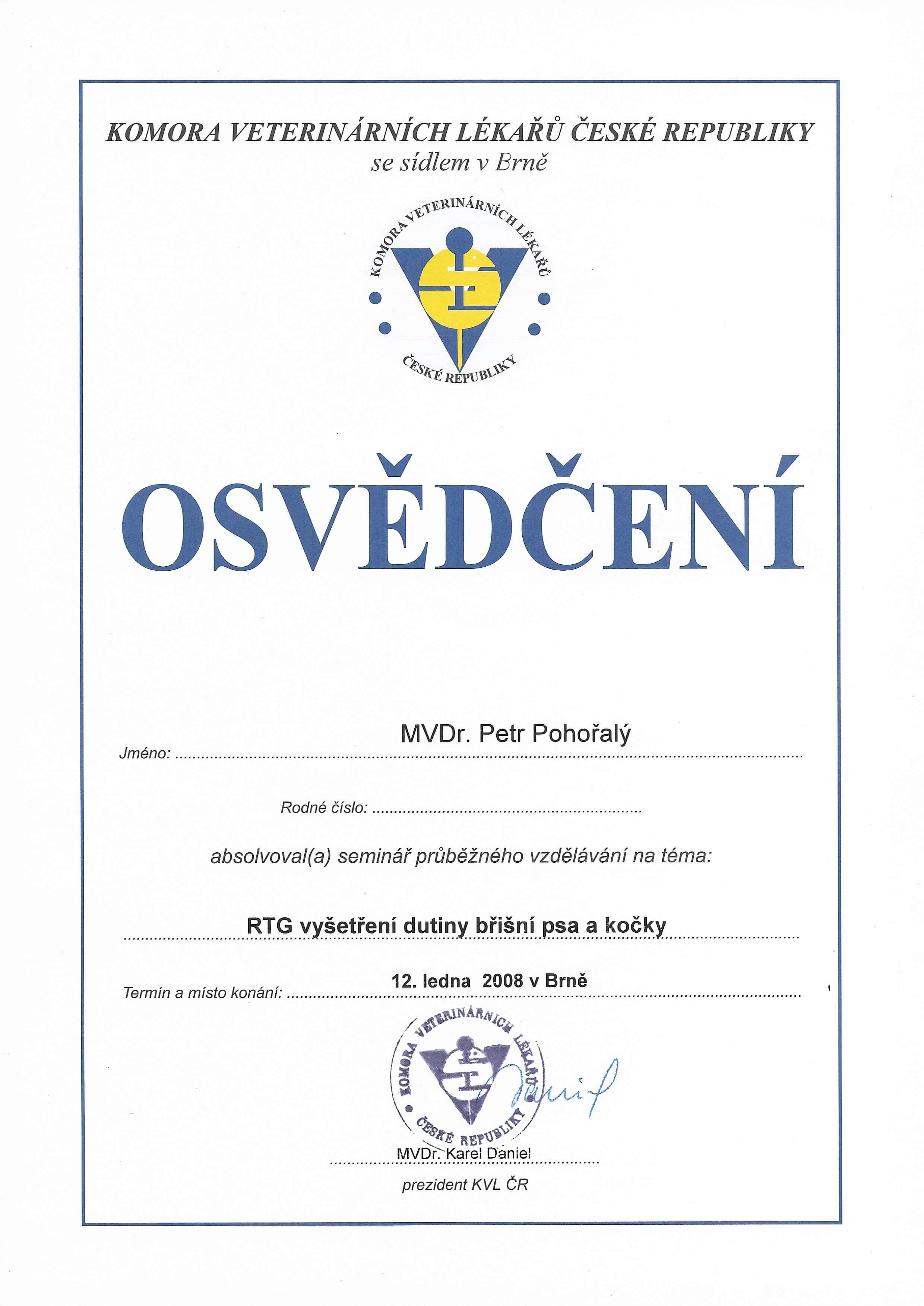 Certifikát